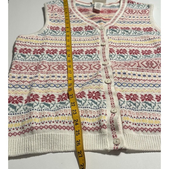 Northern Reflection Vintage Fair Isle Sweater Vest Button Top XL Cottage core - Picture 5 of 6